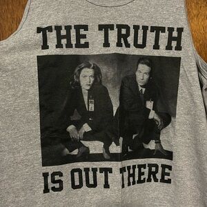 THE X-FILES tank top “the truth is out there” XL rare